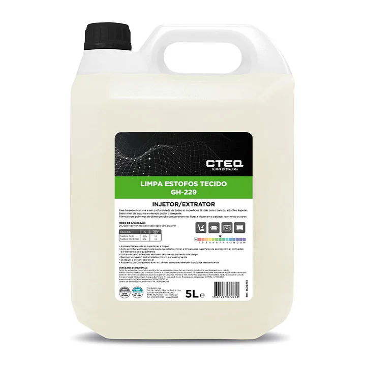 LIMPA ESTOFOS TECIDO 5L - MÁQUINA - GH-229 - CTEQ